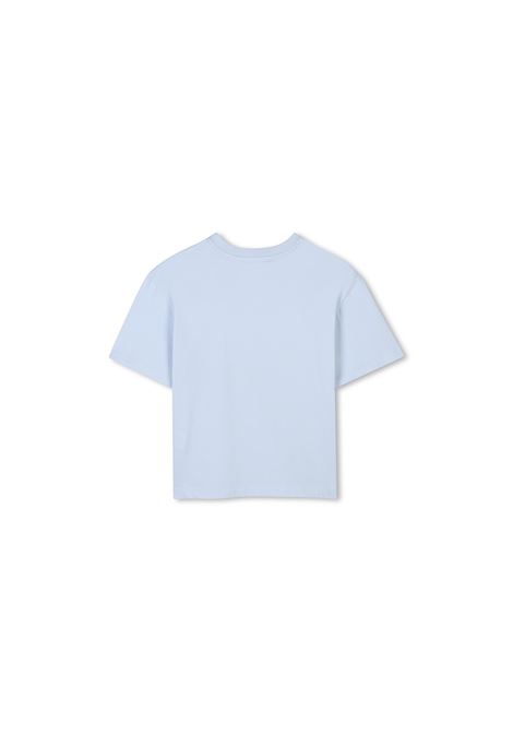 T-Shirt Azzurra Con Stampa Curb LANVIN ENFANT | N3024679K